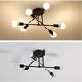 NEW SALE | Chandelier Light, 6 Lights Industrial Semi Flush Mount Ceiling Lamp, Vintage Chandelier Lighting for Living Room Bedroom Kitchen Dining Room Hallway E27 Image 7