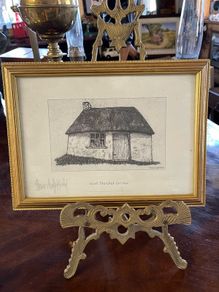 Irish Thatched Cottage Thomas Taaffe Brady signed by artist