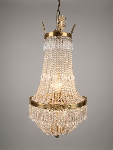Exceptional Large Basket Shape Chandelier