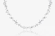 Rebel Studio Asymmetric Shaped Diamante Necklace
