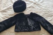 girls black fur jacket