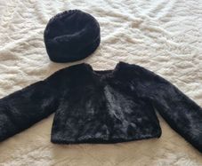 girls black fur jacket