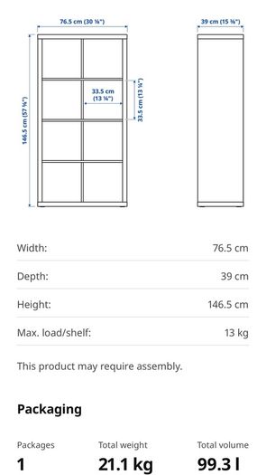 Ikea Kallax Shelving Unit - White