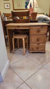 Small solid pine desk