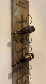 Wall mounted industrial wine rack