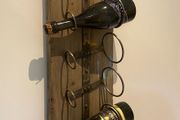 Wall mounted industrial wine rack
