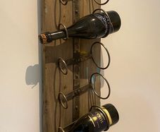 Wall mounted industrial wine rack