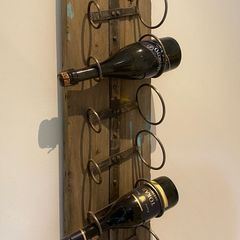 Wall mounted industrial wine rack