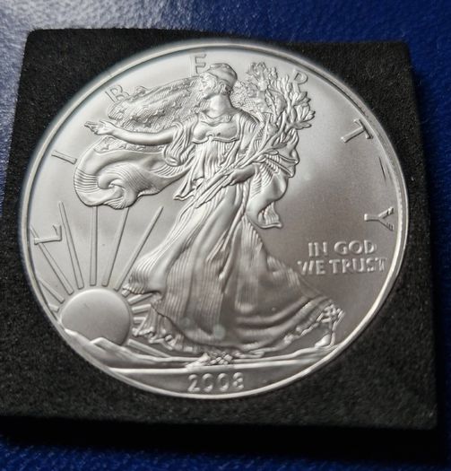 American Silver Eagle 2008 1 oz .999 Coin in capsule