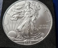 American Silver Eagle 2008 1 oz .999 Coin in capsule