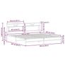 Metal Bed Frame without Mattress Sonoma Oak 193x201 cm Image 5