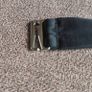 Black satin and silver details stretchy belt Image 5