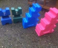 Plastic Jump Blocks and plastic horse jumps