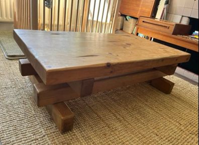 Solid wood living room table