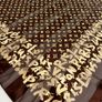 Monogram inspired sheer scarf brown and beige Image 5