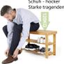 Shoe Rack, 3 Tier Bamboo Shoe Cabinet Bench,Shoe Shelf Storage Organizer,Ideal for Hall, Bathroom, Living Room, Hallway(70 x 28 x 45 cm) FREE POSTAGE Image 6