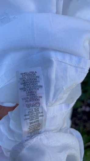 white cotton dress size M
