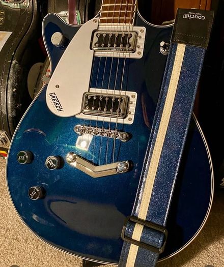 Gretsch G5232LH Left Hand Electromatic Double Jet FT with V-Stoptail in Midnight Sapphire Left-handed guitar