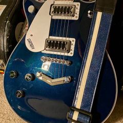 Gretsch G5232LH Left Hand Electromatic Double Jet FT with V-Stoptail in Midnight Sapphire Left-handed guitar