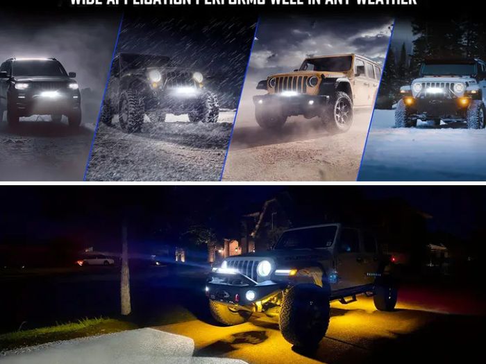 2pcs 17.78 cm LED Light Bar 60W 5500LM 6500K White Lighting Off Road Driving Auxiliary LED