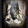 1 Volva Statement Badger Pelvis Bone and Copper Ear Hangers Witchy Jewelry Handcrafted Gift Image 2