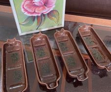 Vintage Achill Studio Pottery Corn Cob Dishes