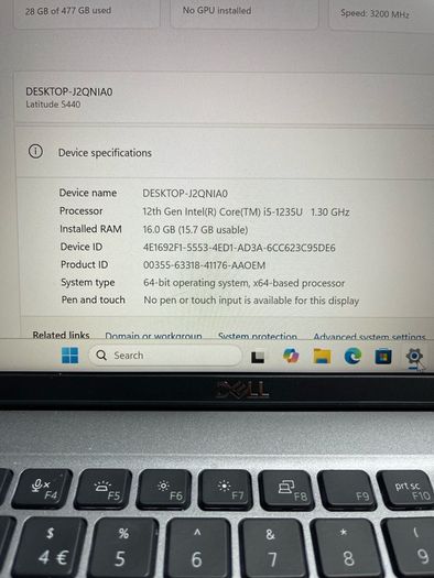Dell Latitude 5440 i5 pro 12 gen 16/512 Windows 11