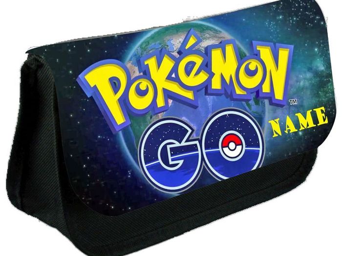 Pokemon go Personalized Pencil Case Make up bag School Birthday Gift Boys Girls with your own name on it! / back to school stationery