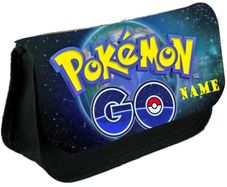 Pokemon go Personalized Pencil Case Make up bag School Birthday Gift Boys Girls with your own name on it! / back to school stationery