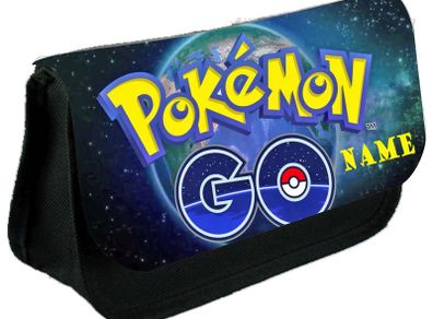 Pokemon go Personalized Pencil Case Make up bag School Birthday Gift Boys Girls with your own name on it! / back to school stationery