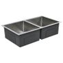 Handmade Kitchen Sink with Strainer Stainless Steel Image 4