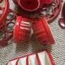 A bundle of Red Cooking Utensils- Pots, Pans . Cast Iron, Ceramic, Enamel etc Image 7