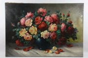 Stunning large still life oil painting