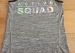 Girls Grey Racer Back Sports Top Age 12-14