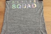 Girls Grey Racer Back Sports Top Age 12-14