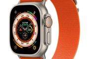 Apple Watch Ultra Cellular 49mm Natural Titanium with Orange Alpine Loop Band - Grade A with Box and Accessory