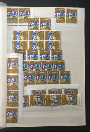1970-1990s Ireland Used and Mint in Blue 32 page 16 leave Stamp Stockbook