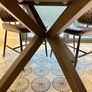 Round dining table tempered glass Image 3