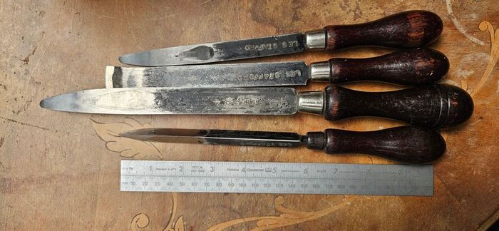 4 Moore and Wright bearing scrapers