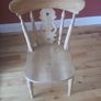 Vintage Hardwood Fiddle back chair. Image 2