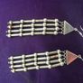 Long silver earrings Image 2