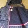 Girls Navy Heart Padded Coat Image 5