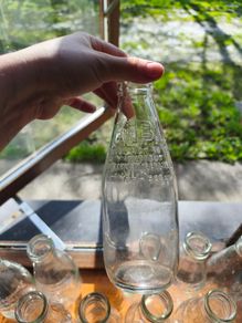 Vintage milk bottles