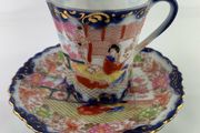 2 Antique Japanese tea cups and saucers