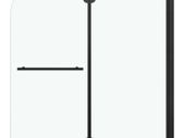 Folding Shower Enclosure 2 Panels ESG 120x140 cm Black