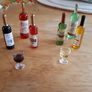 Miniature cheeseboard + wine - dolls house accessories Image 4