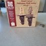Hand Carved Mahogany Wall Sconce (Set of 2). Image 2
