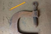 antique forged clamp