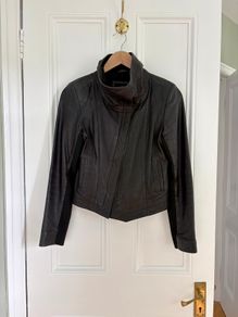 Leather Jacket White Suede