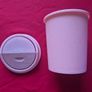 Small Pink Plastic 7inch Fliptop Food Waste Bin Image 6